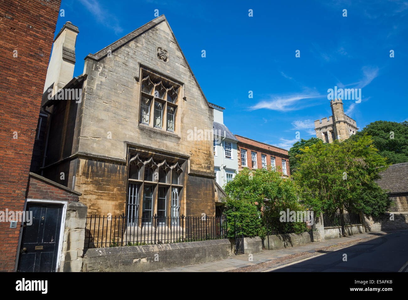 Case in New College Lane in Oxford, England, Regno Unito Foto Stock