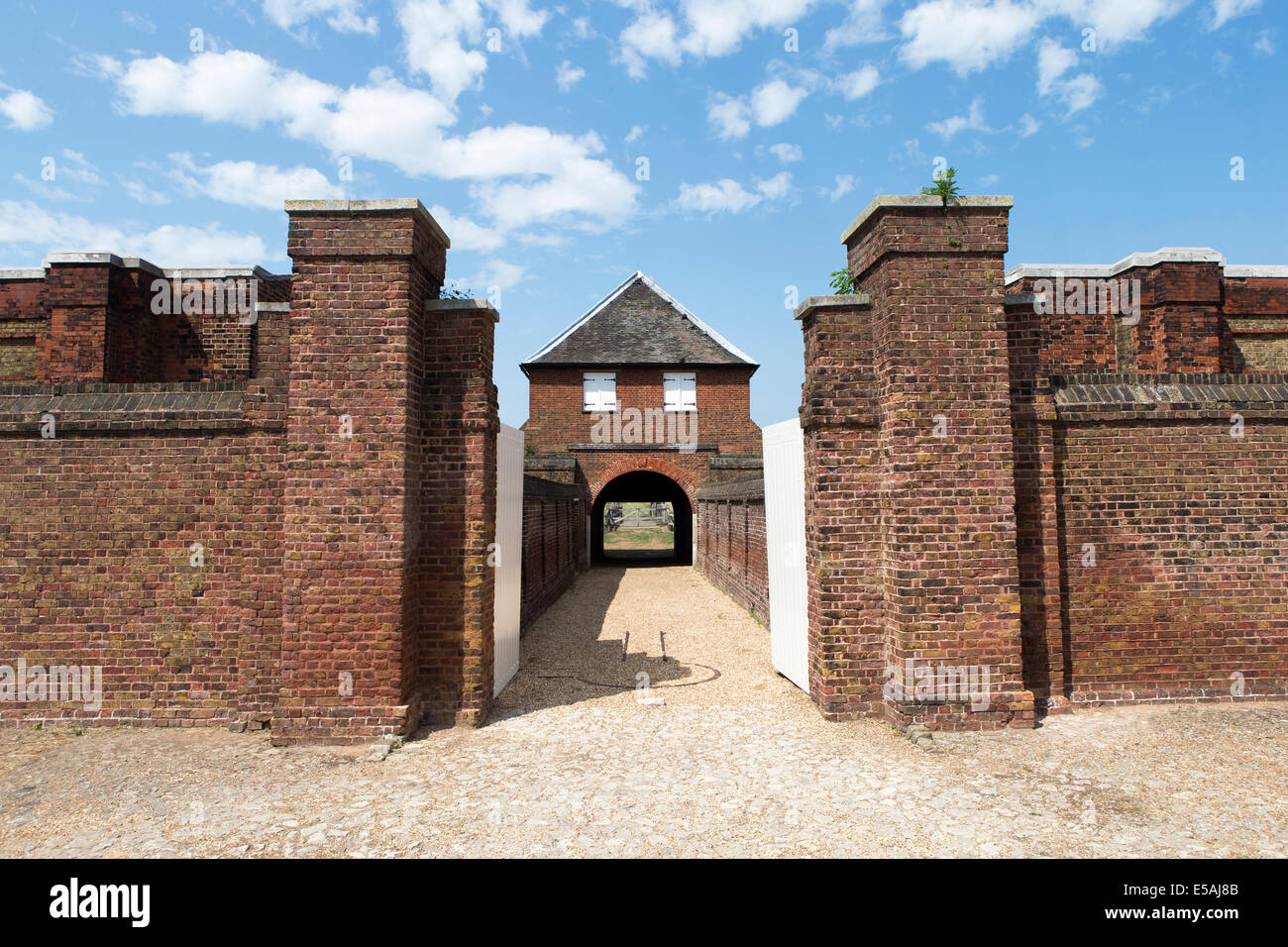 Landport gate a Tilbury Fort, Essex, Inghilterra, Regno Unito. Foto Stock