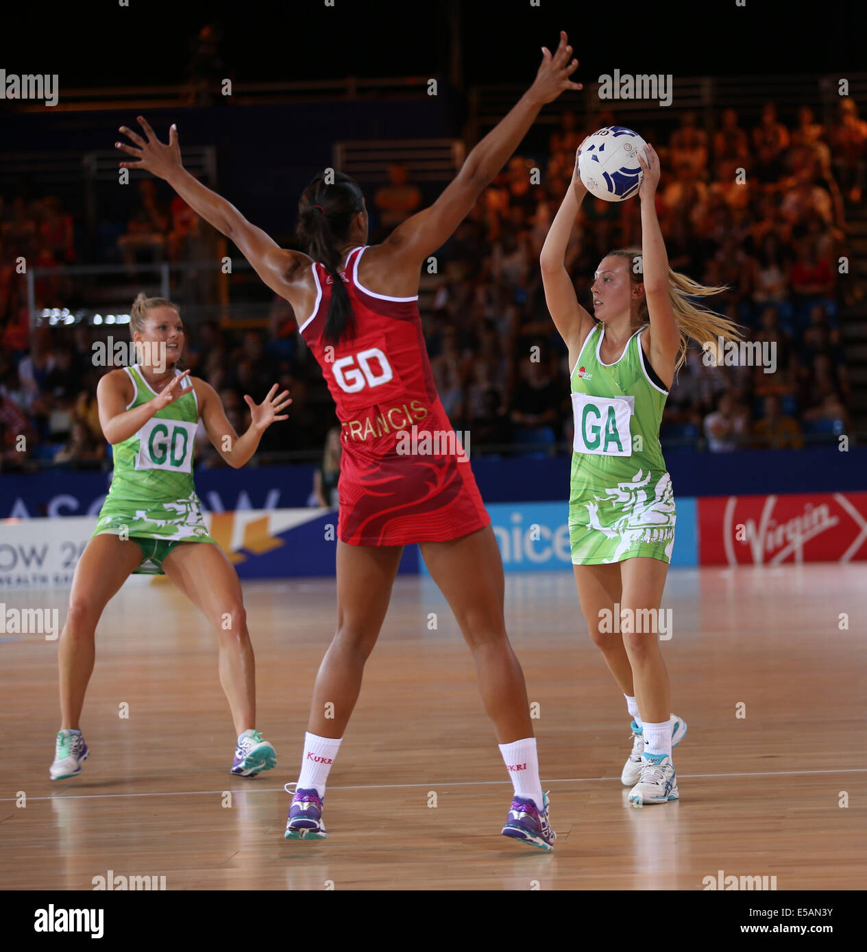 Inghilterra e Galles Commonwealth Games 2014 GLASG SECC GLASGOW Scozia 25 Luglio 2014 Foto Stock