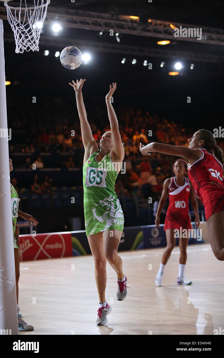 Inghilterra e Galles Commonwealth Games 2014 GLASG SECC GLASGOW Scozia 25 Luglio 2014 Foto Stock
