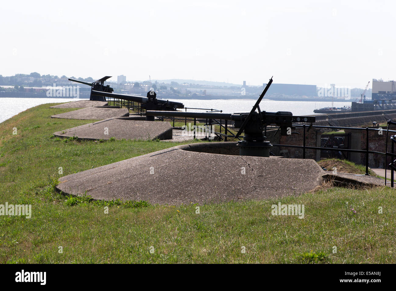 Pistola di artiglieria a Tilbury Fort, Essex, Inghilterra, Regno Unito. Foto Stock