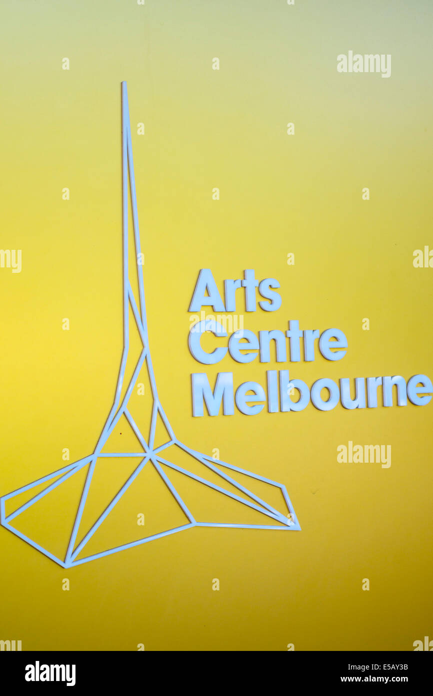 Melbourne, Australia, Southbank, St Kilda Road, Art Center, centro, state Theatre, teatro, logo, AU140320086 Foto Stock
