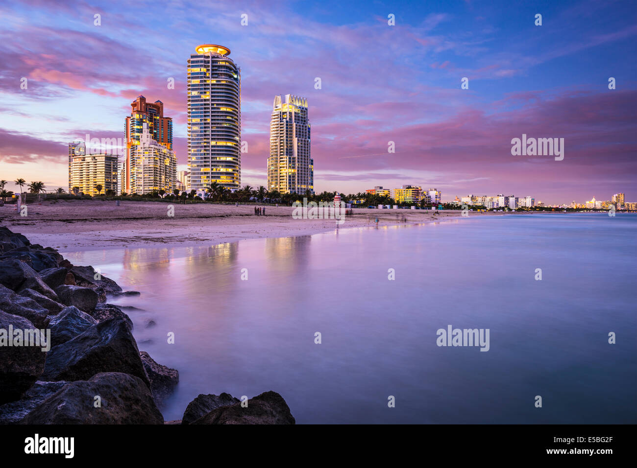 Miami, Florida, Stati Uniti d'America a South Beach. Foto Stock