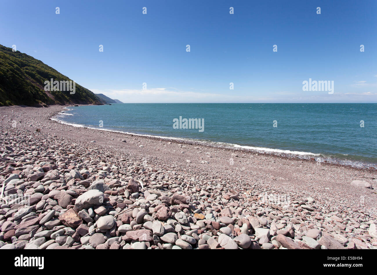 Spiaggia Di Ciottoli A Porlock Weir Nel Somerset Guardando