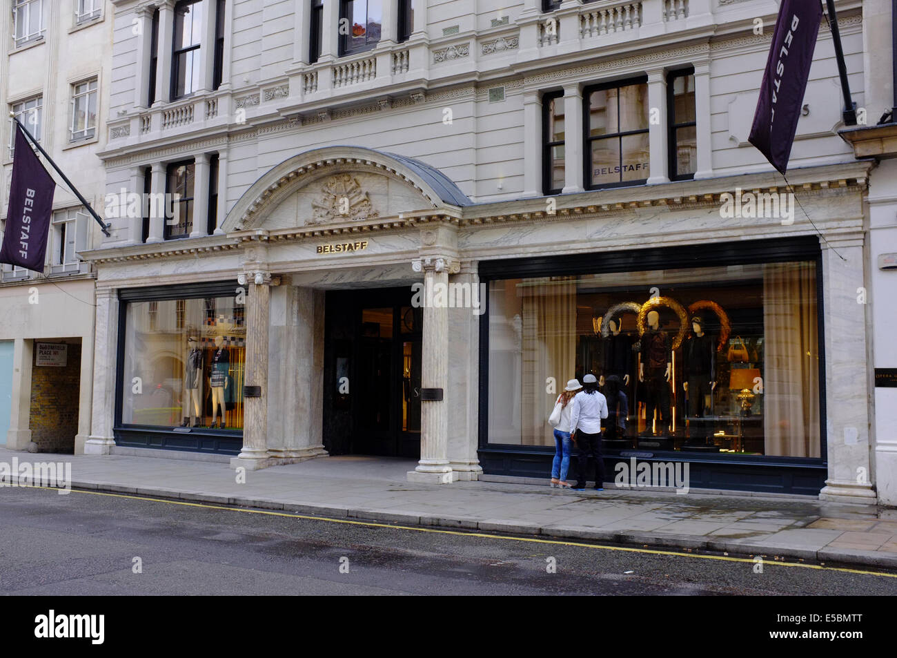 Belstaff designer fashion store su Bond Street Foto Stock