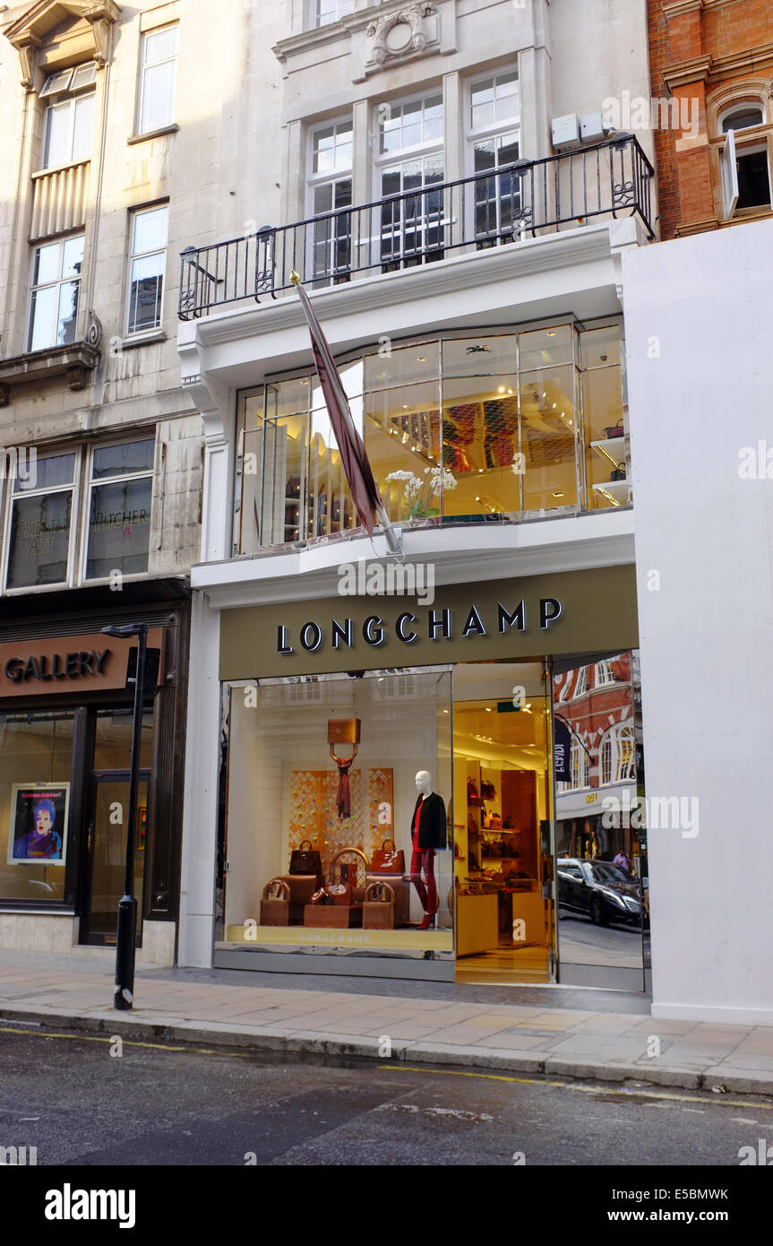 Longchamp designer boutique su Bond Street, Londra Foto Stock