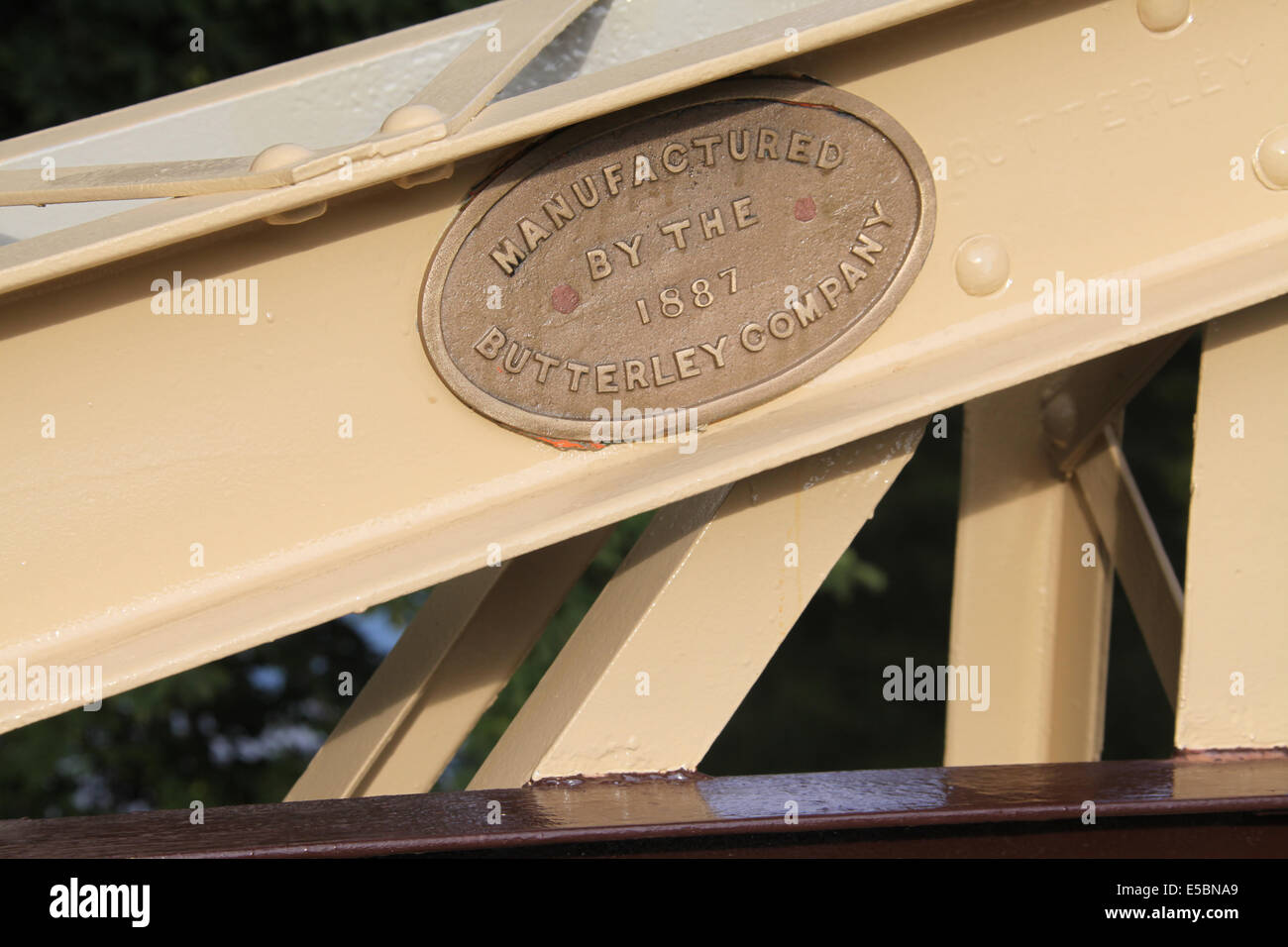 Ripristinato ponte giubilare in Matlock Bath che era stato costruito nel 1887 per contrassegnare il Giubileo d oro della regina Victoria Foto Stock