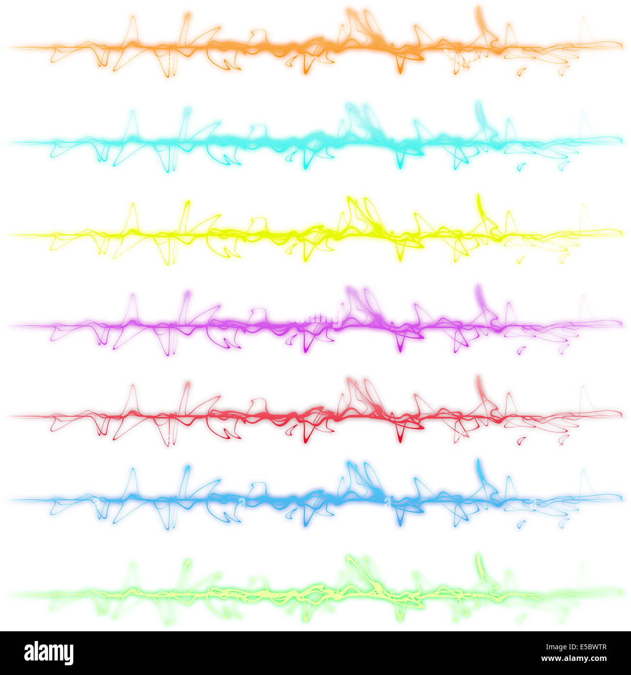 Linee astratte in molti diversi colori Foto Stock