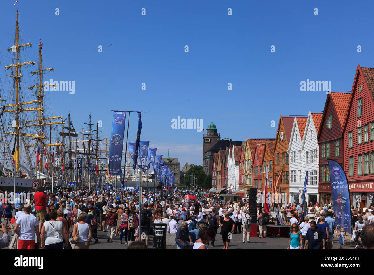 Tall Ship gare Bergen, Norvegia 2014 Foto Stock