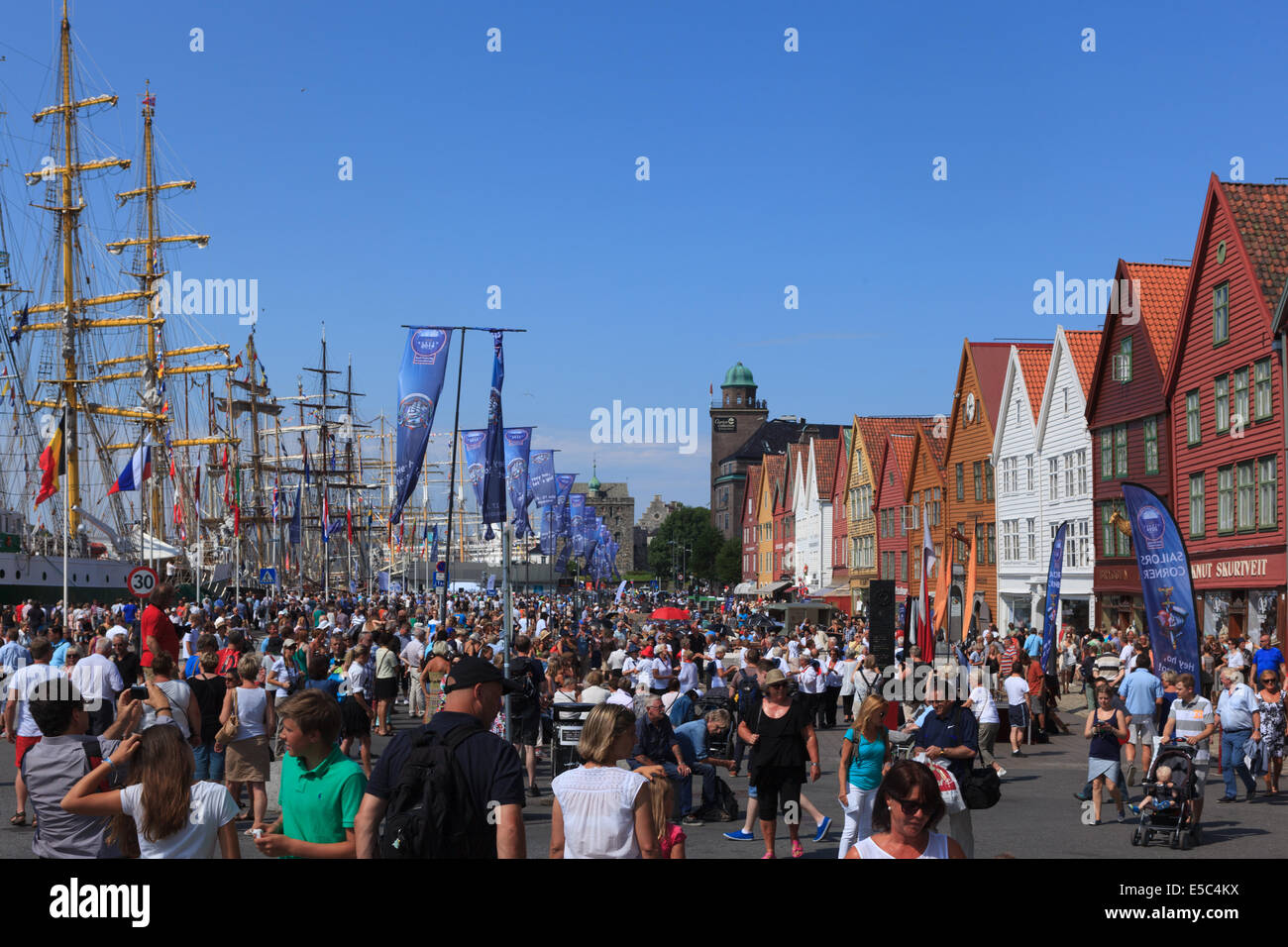Tall Ship gare Bergen, Norvegia 2014 Foto Stock