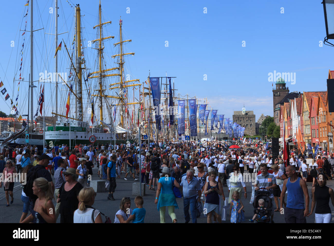 Tall Ship gare Bergen, Norvegia 2014 Foto Stock
