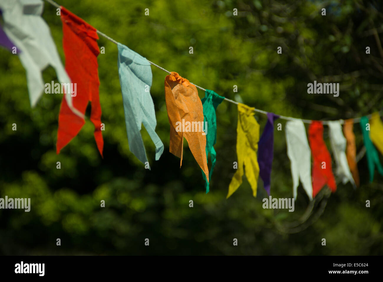 Bandiere realizzato per il mese di giugno festa in Brasile campagna. Foto Stock