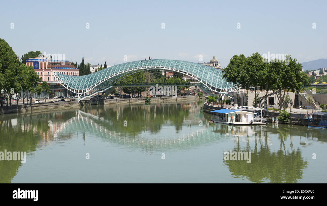 Ponte di pace, Tbilisi, Georgia, Europa Foto Stock
