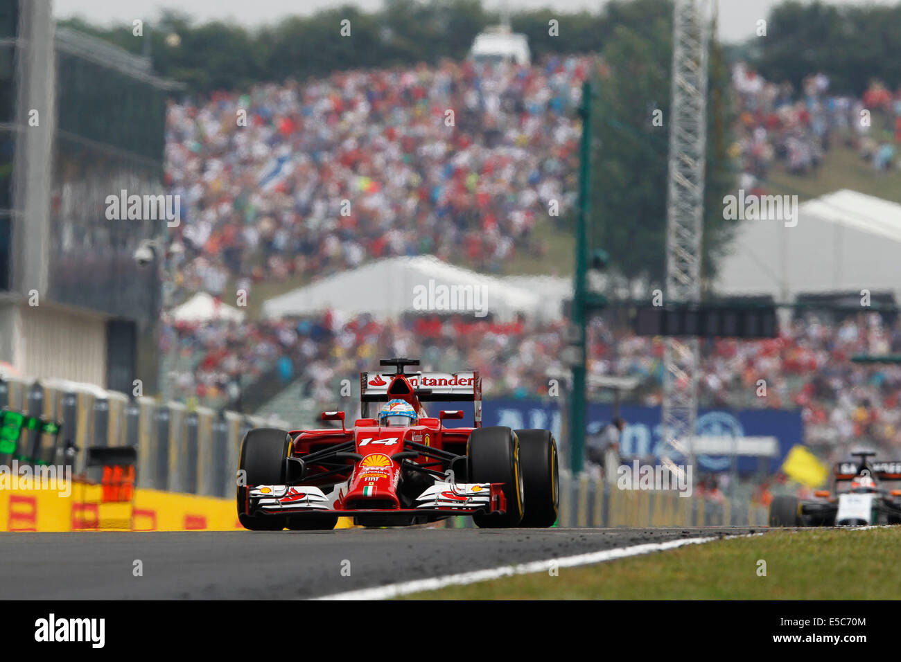 Budapest, Ungheria. 27 Luglio, 2014. Motorsports: FIA Formula One World Championship 2014, il Gran Premio di Ungheria, #14 Fernando Alonso (ESP, la Scuderia Ferrari), Credit: dpa picture alliance/Alamy Live News Foto Stock