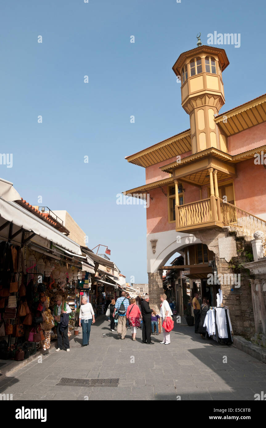 Periodo ottomano Mehmet Aga Mosque sul Sokratous Street Rodi Grecia Foto Stock