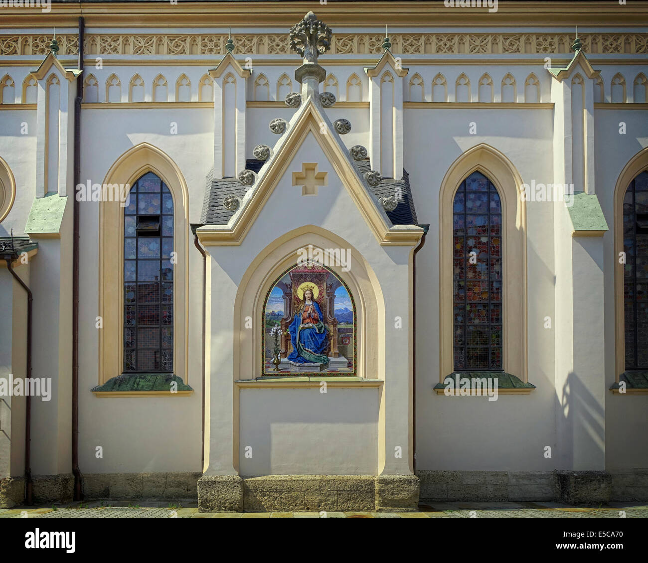 DE - Baviera: Dettaglio di San Nicolò chiesa in Rosenheim Foto Stock