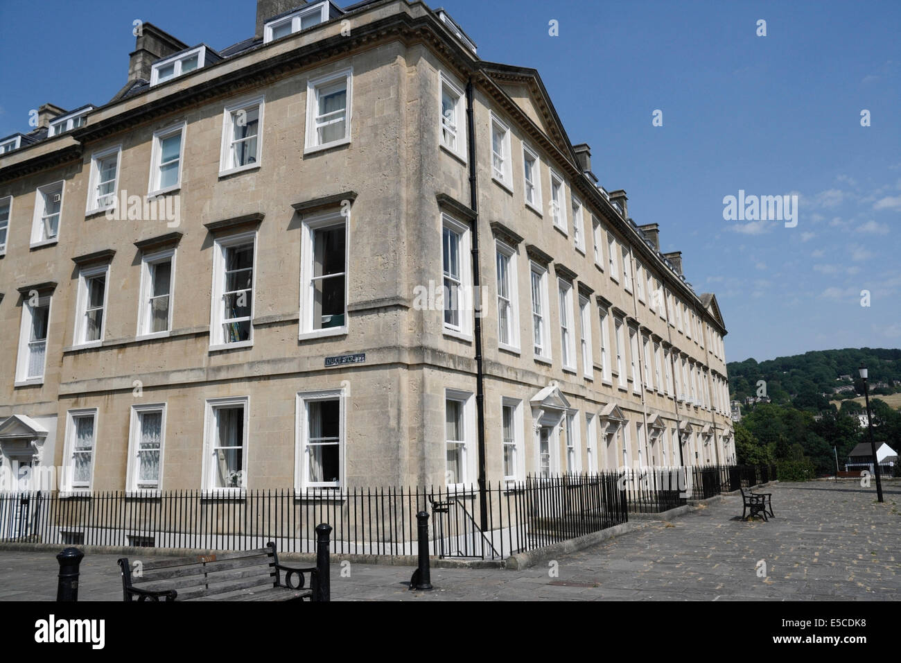 Case a schiera georgiane a Bath, South Parade Inghilterra Regno Unito, edificio classificato di grado i architettura georgiana Foto Stock