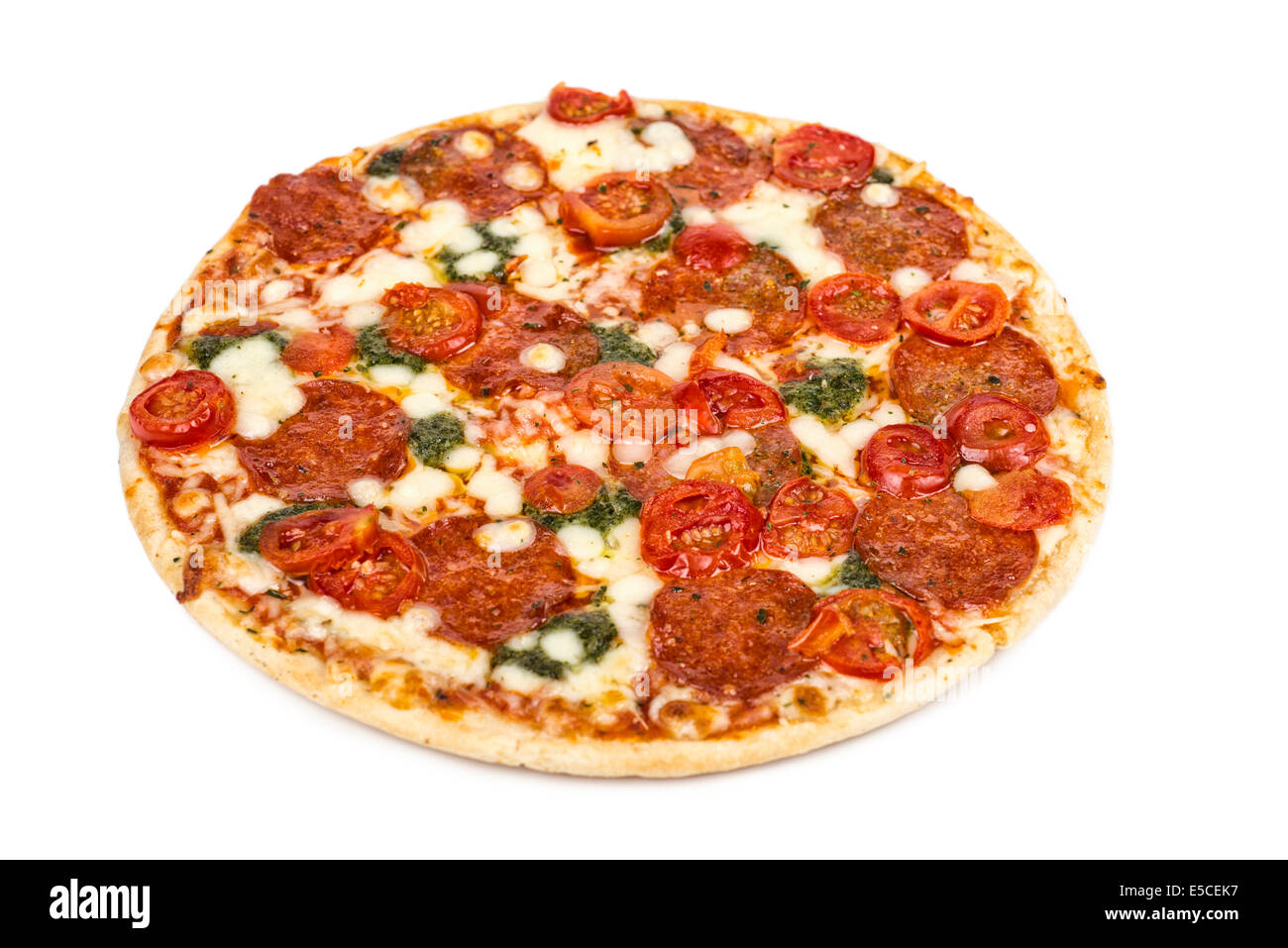 Pizza ai peperoni Foto Stock