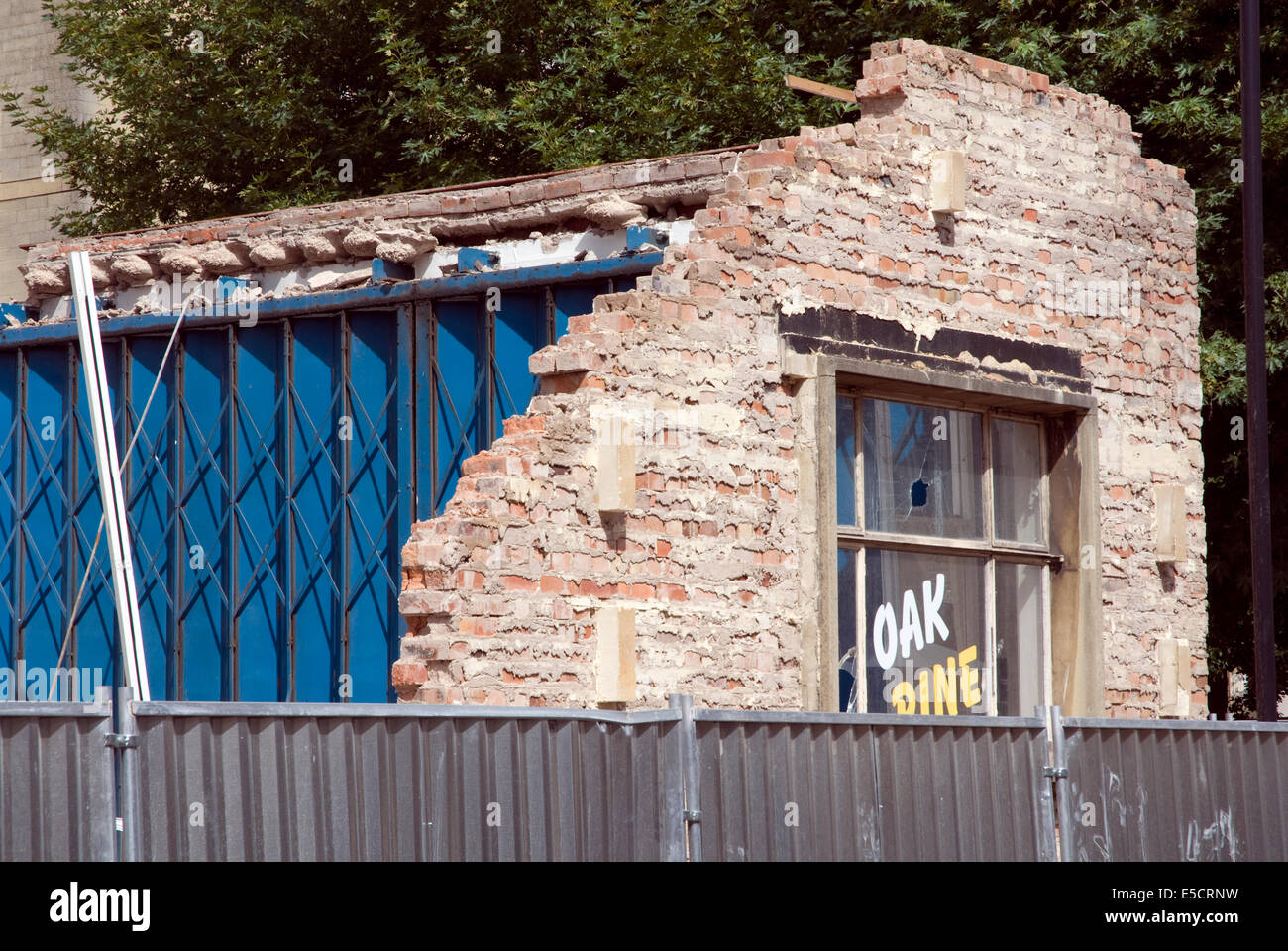 La demolizione di edifici su Kingsmead Square Bath Spa Somerset England Regno Unito Foto Stock