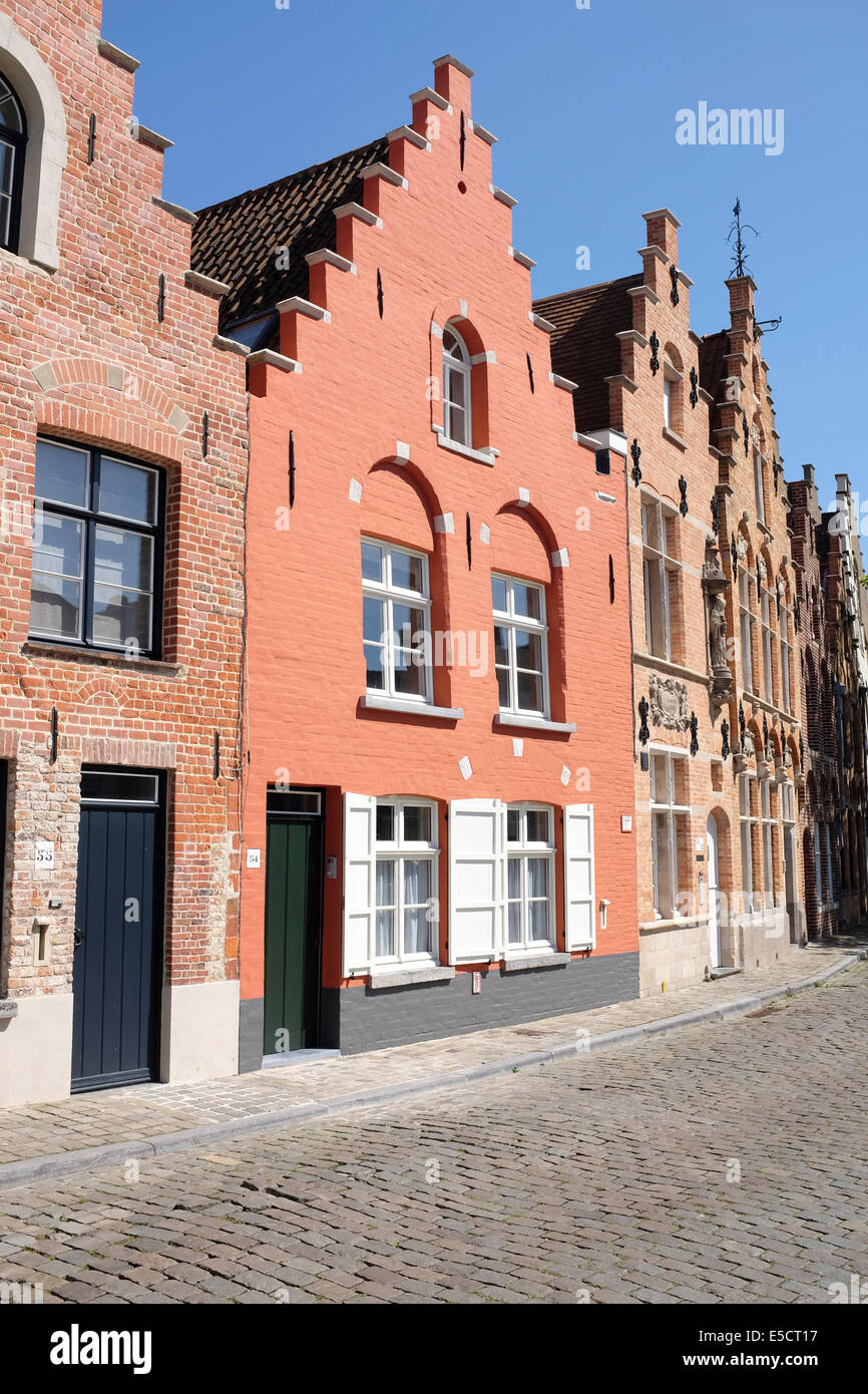 Edifici storici della città vecchia di Bruges, Belgio Foto Stock