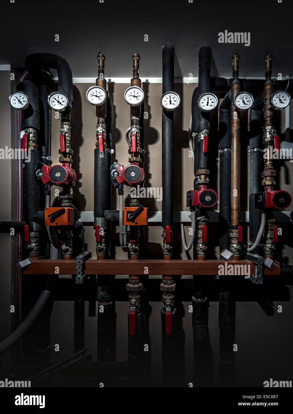 L'acqua degli sprinkler sistema di controllo Foto Stock