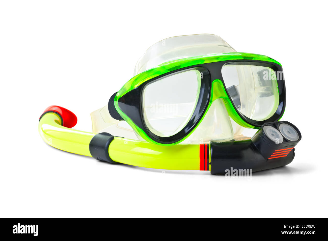 Attrezzatura per immersioni subacquee isolato su uno sfondo bianco Foto Stock