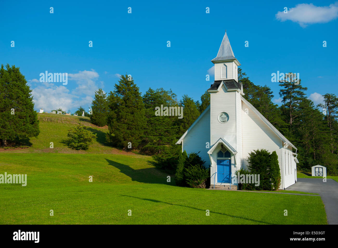 Stati Uniti Virginia VA Shenandoah Valley - Fort Valley - Il Dry Run Chiesa Cristiana nella contea di Shenandoah - costruito nel 1921 Foto Stock