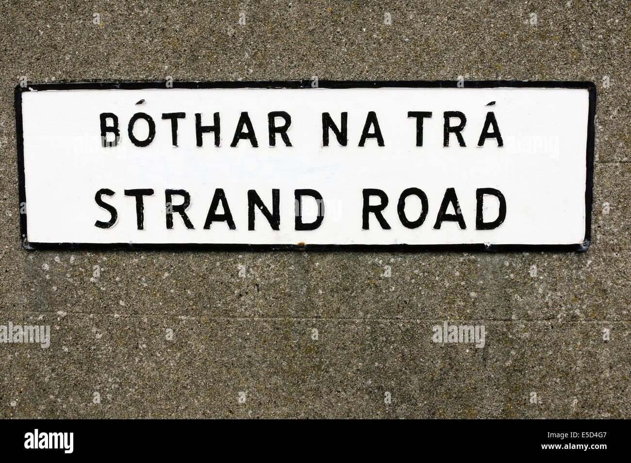 Bóthar na Trá (Strand Road) firmare Foto Stock