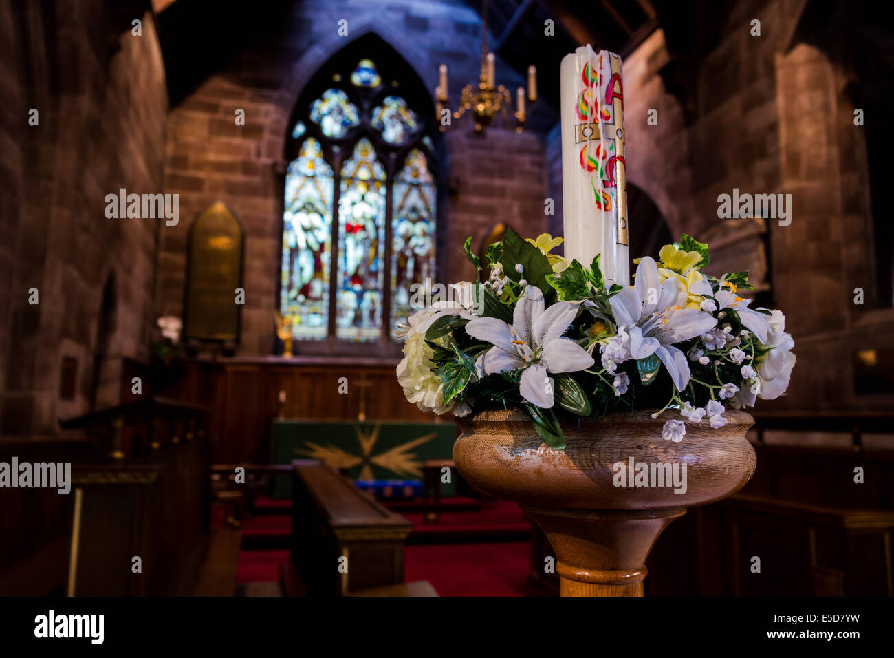 Candela della Chiesa Foto Stock