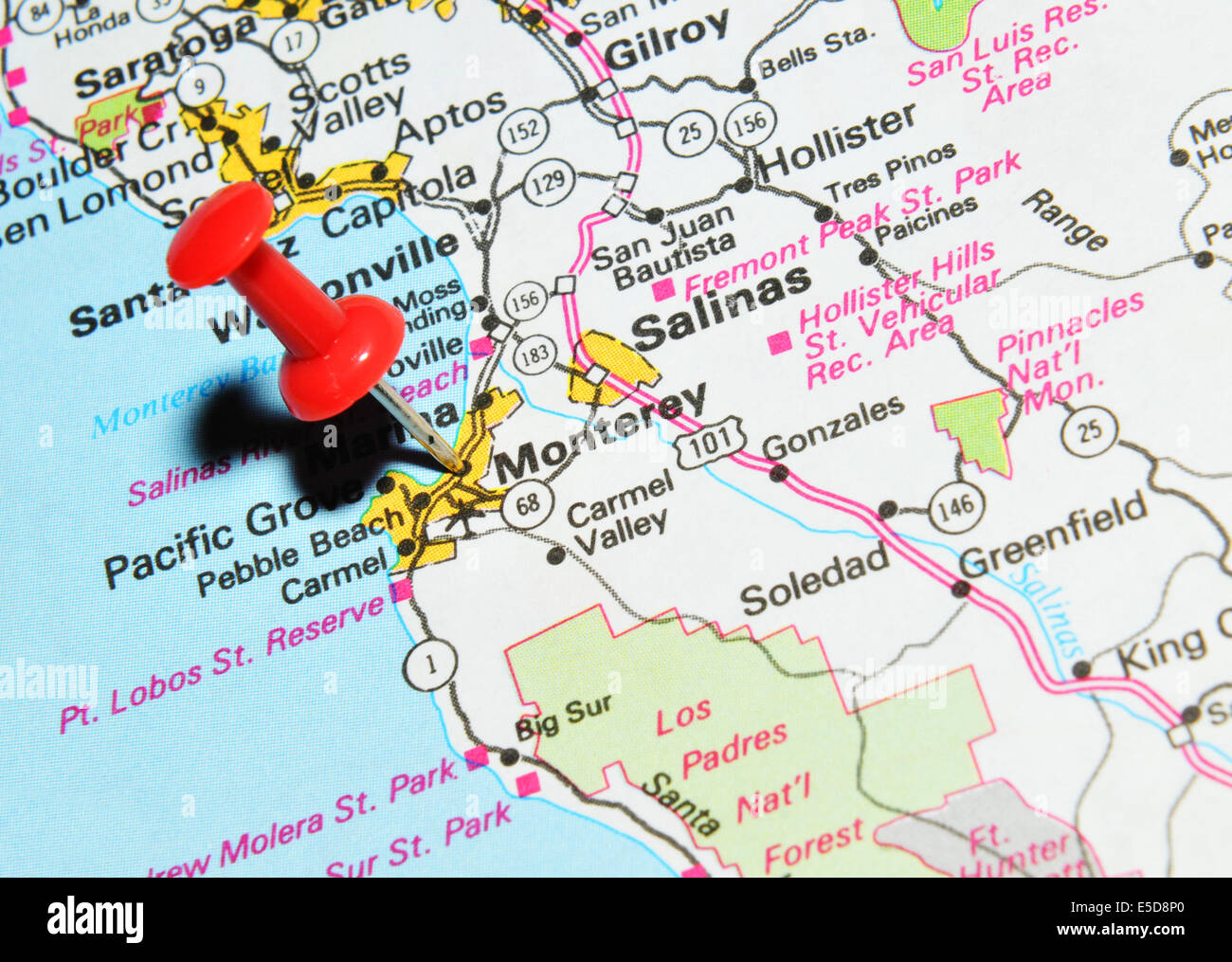 Monterey a noi mappa Foto Stock