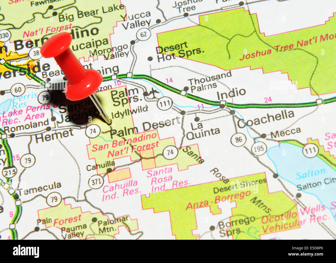 Palm Desert a noi mappa Foto Stock