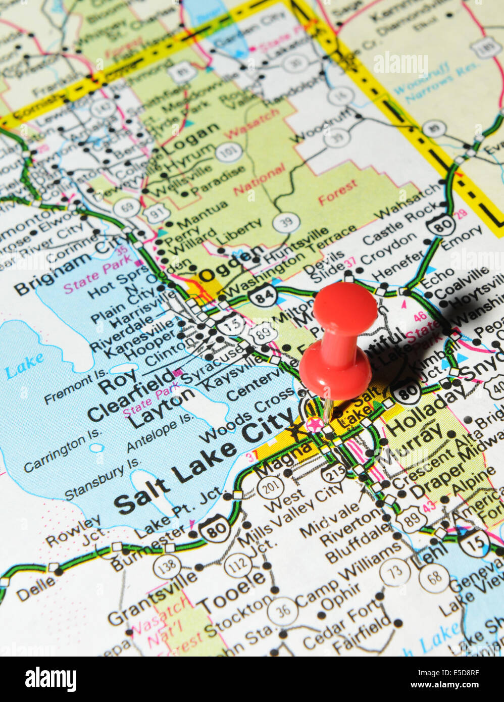 Salt Lake City a noi mappa Foto Stock