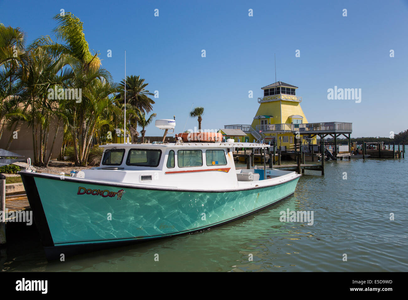 Il moncone Pass Marina e Grill in sulla baia di limone Englewood Florida sul Golfo del Messico Foto Stock