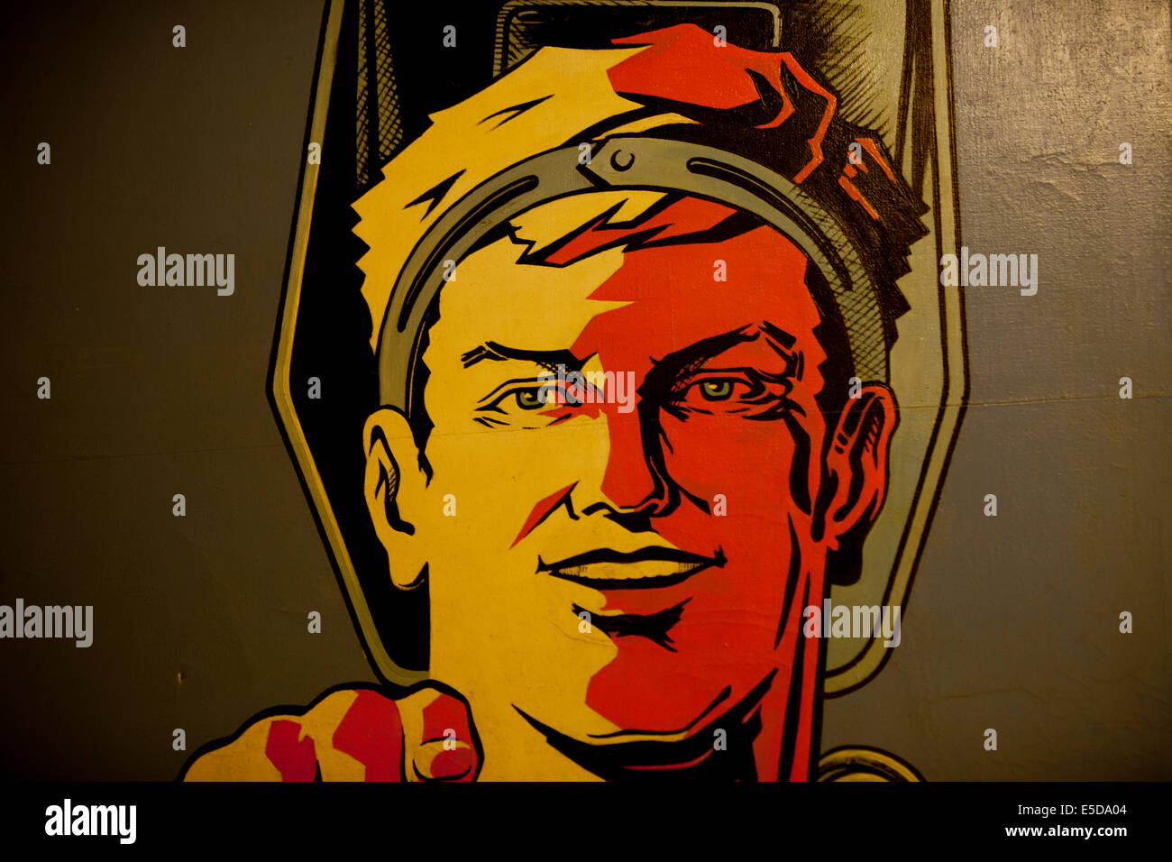 Russo poster di propaganda comunista ingegnere Foto Stock