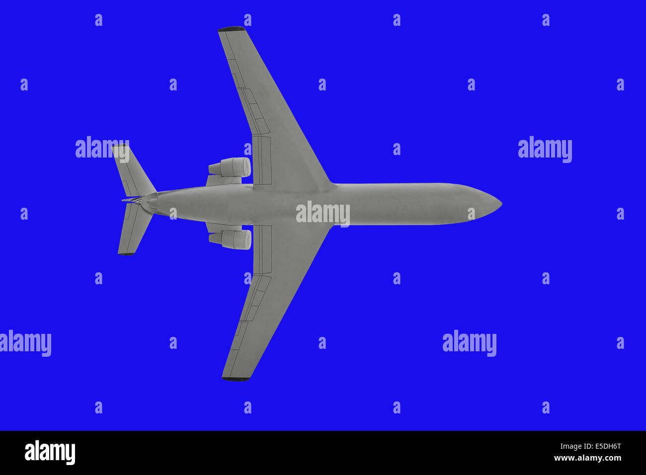 In aereo aereo, modello isolato, aeroplano, carta, giocattolo, bianco, trasporto aereo, oggetto, aviazione, turbina, aereo di linea, b Foto Stock