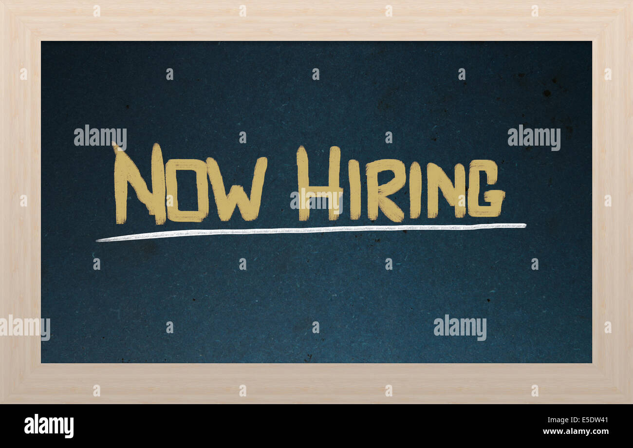 Ora il concetto di assunzione Foto Stock