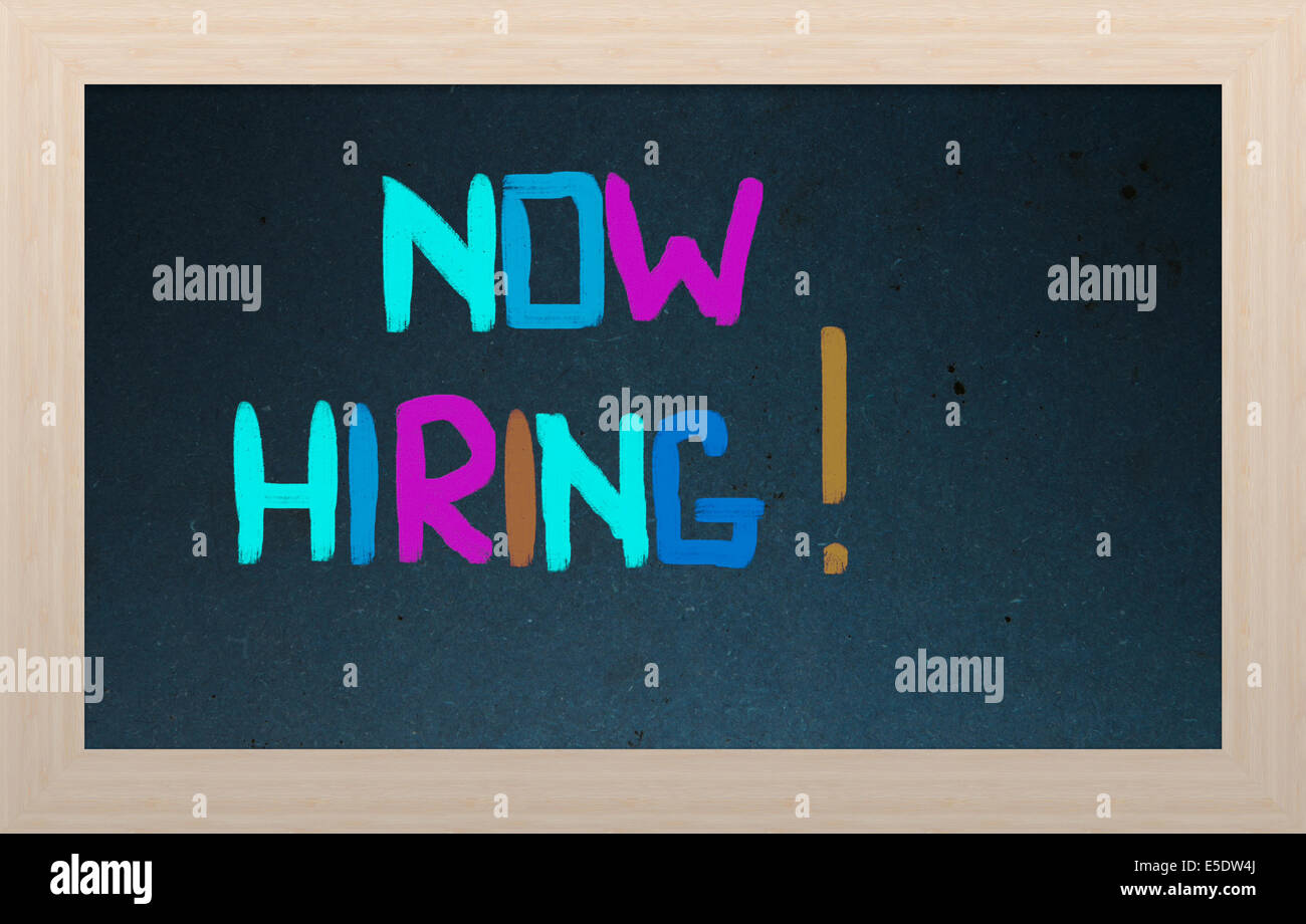 Ora il concetto di assunzione Foto Stock