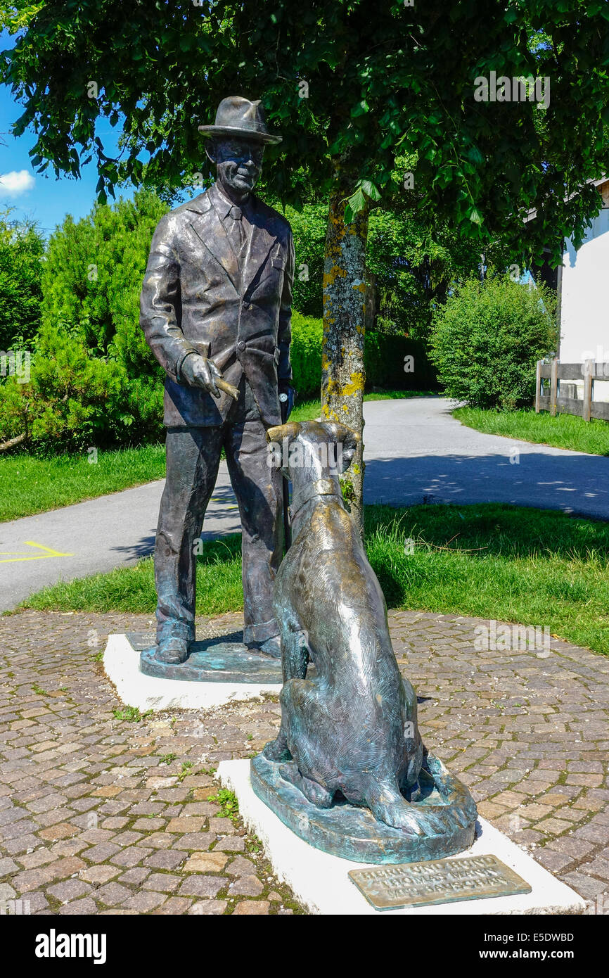 Thomas Mann memorial a Gmund al lago Tegernsee, Alta Baviera Germania Foto Stock