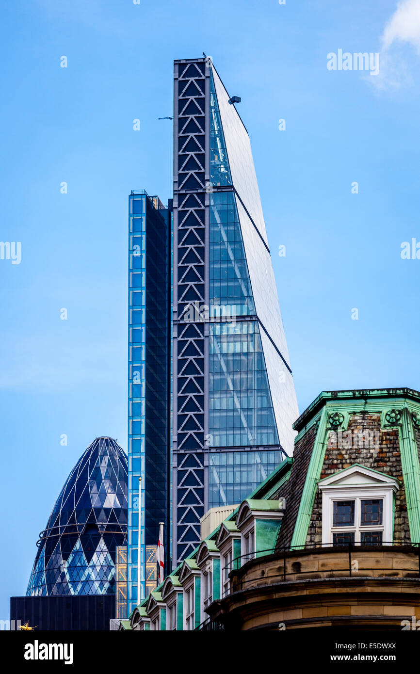 Il Leadenhall edificio (l'Cheesegrater), 122 Leadenhall Street, Londra, Inghilterra Foto Stock