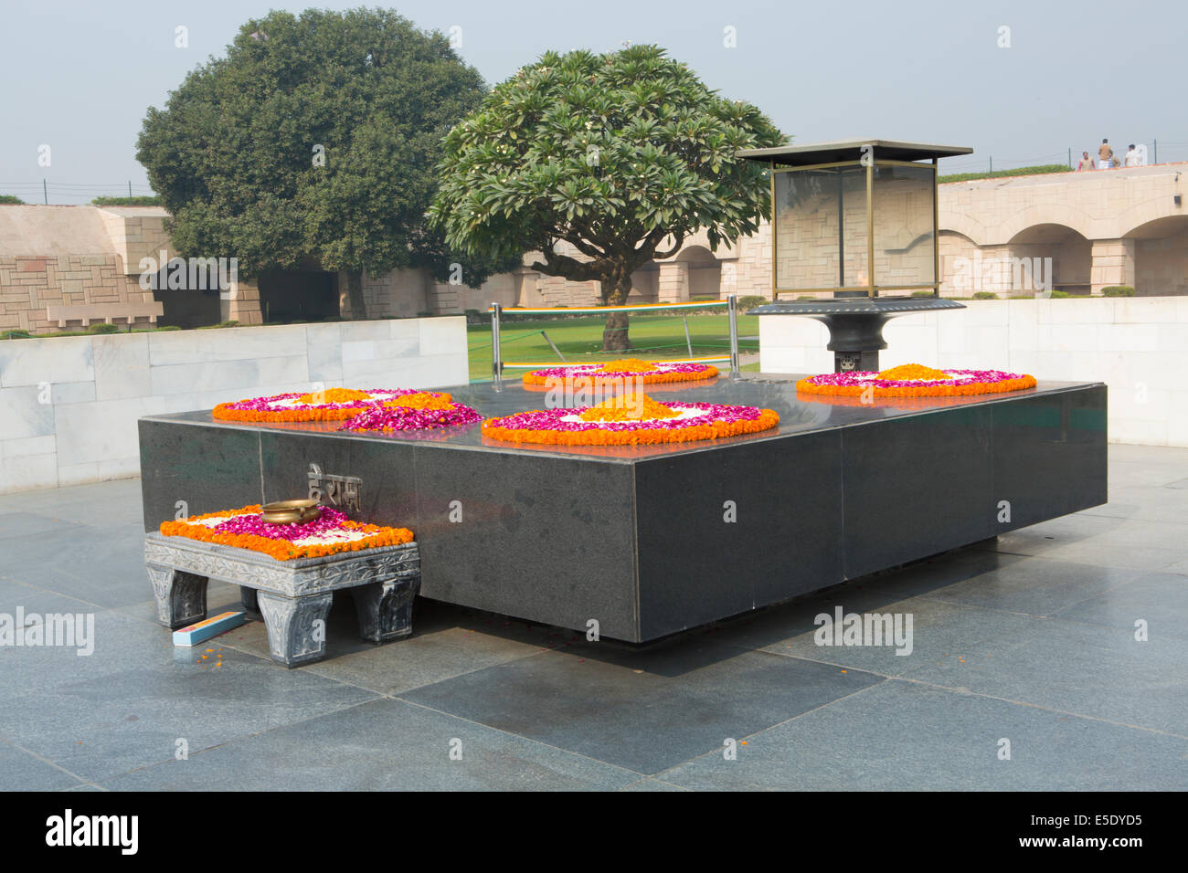 Raj Ghat: Tomba del Mahatma Gandhi, New Delhi, India Foto Stock