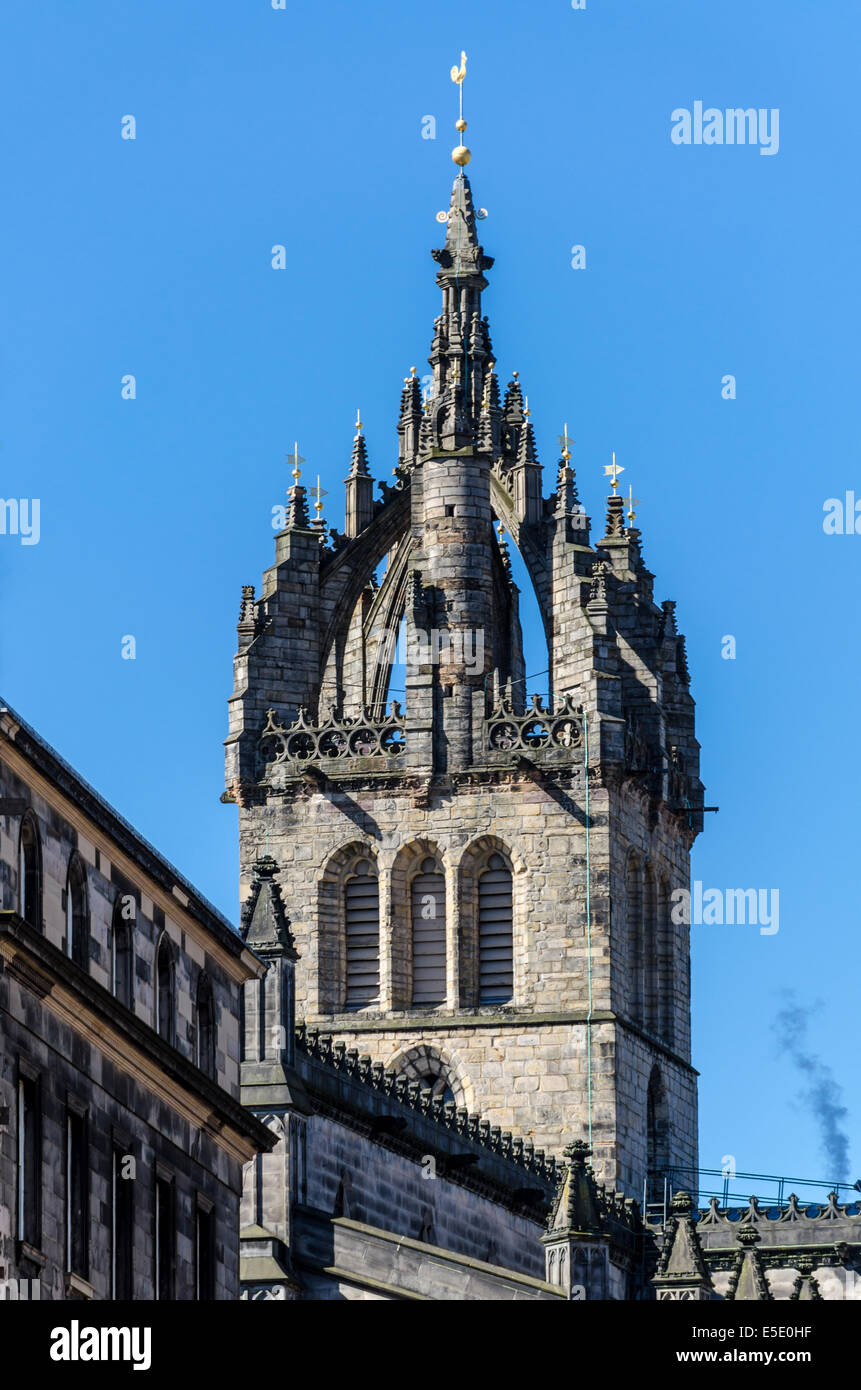 La Cattedrale di St Giles, più appropriatamente denominata alta Kirk di Edimburgo, è il principale centro del culto della Chiesa di Scozia Foto Stock