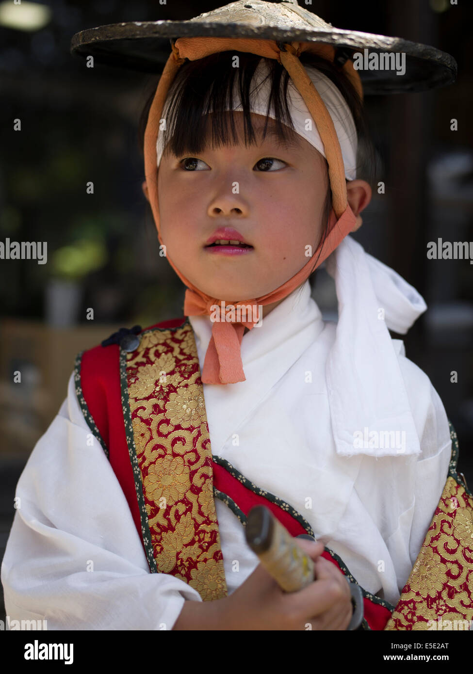 Soma Nomaoi un tradizionale samurai giapponese horseman festival tenutosi a Minami Soma, Fukushima Prefettura, Giappone. La zona è ancora riprendendo dal 2011 Tohoku terremoto e tsunami. Credito: Chris Willson/Alamy Live News Foto Stock