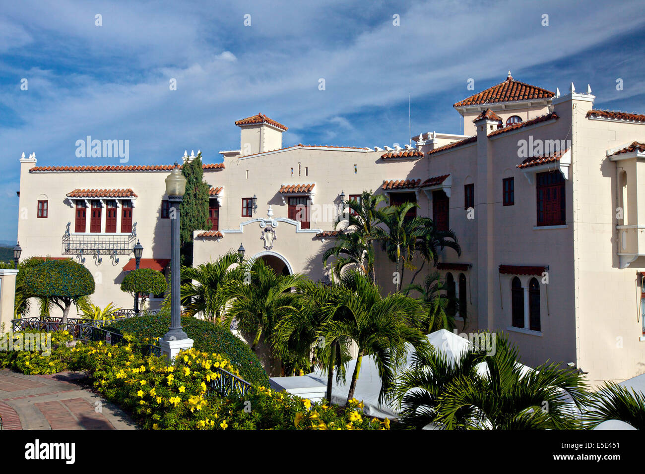 Serralles il Museo del Castello sulla sommità della collina Vigia Febbraio 21, 2009 in Ponce, Puerto Rico. Foto Stock