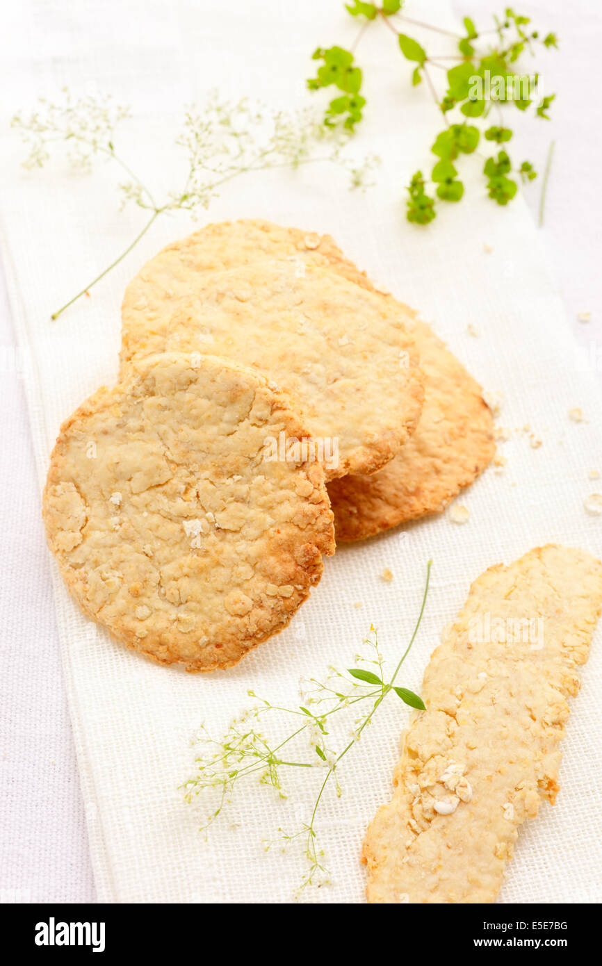 Crackers di avena Foto Stock