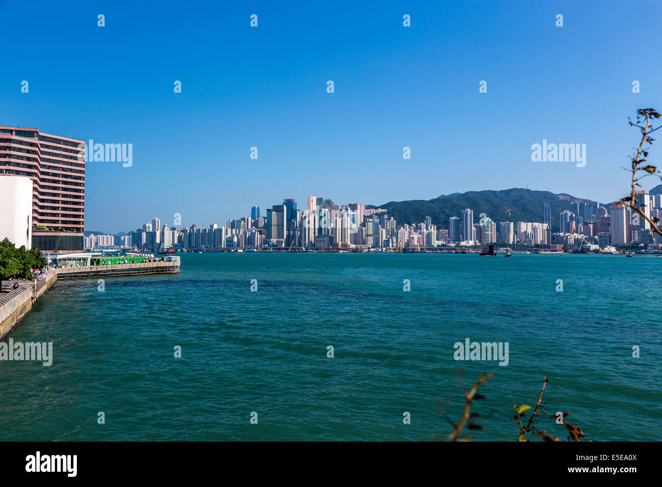 Vista panoramica DI HONG KONG VISTA DA KOWLOON Foto Stock