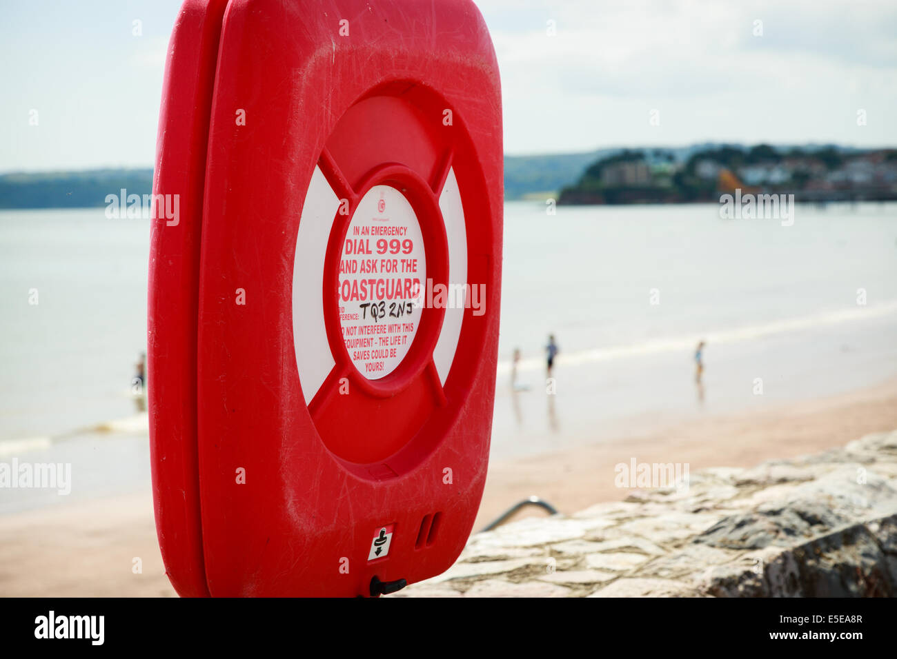 Sicurezza spiaggia di ideare a Paignton Foto Stock