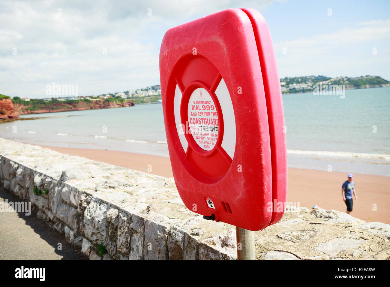 Sicurezza spiaggia di ideare a Paignton Foto Stock