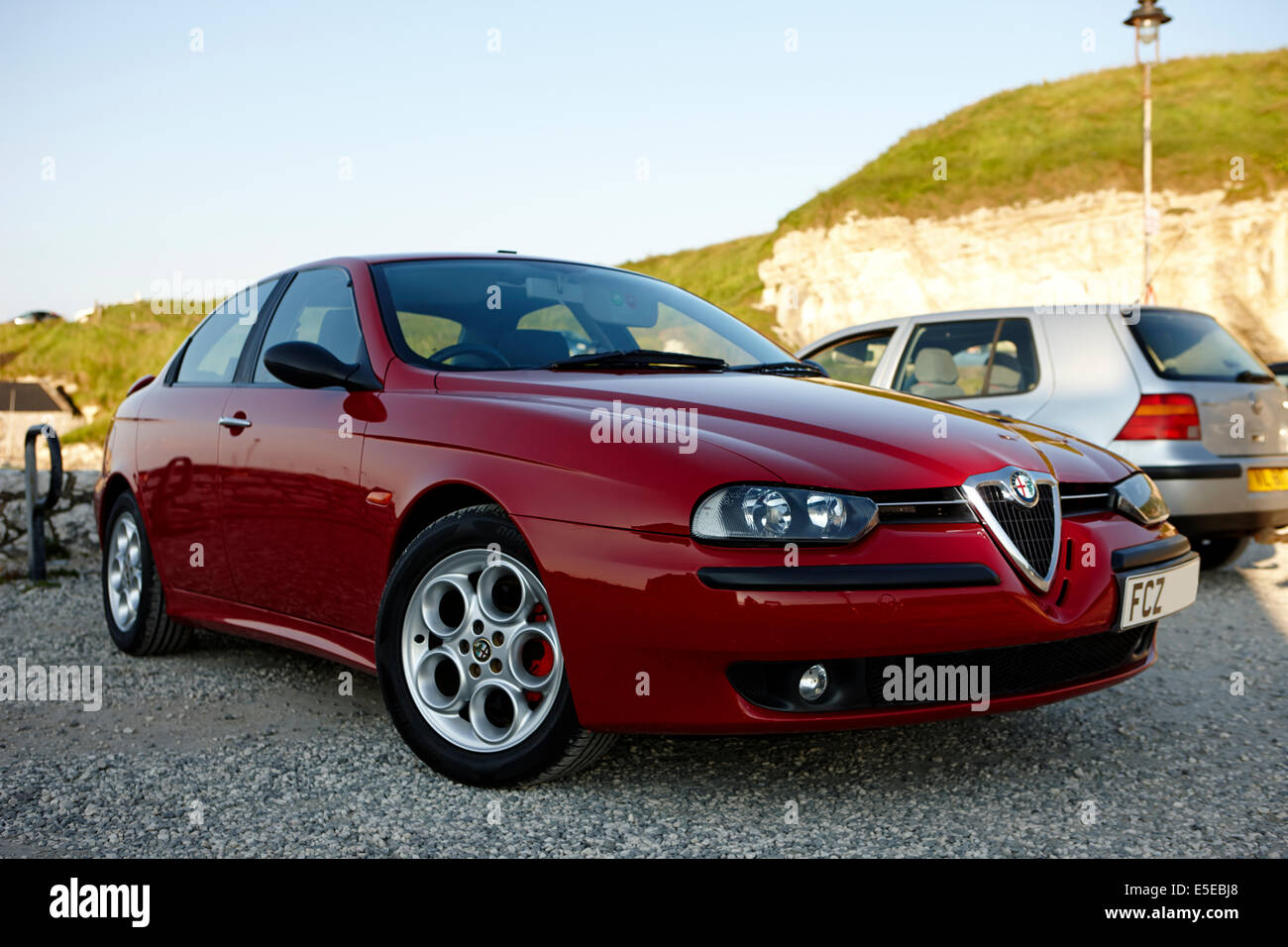 Alfa Romeo 156 parcheggiata Foto Stock