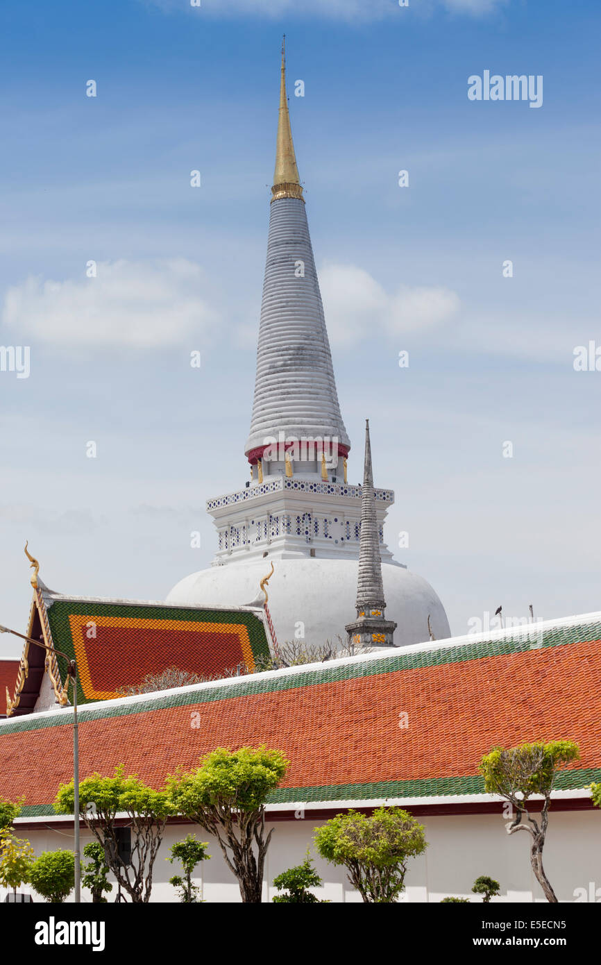 Il Wat Phra Mahathat Woromaha Vihan tempio, Nakhon Si Thammarat, Thailandia Foto Stock