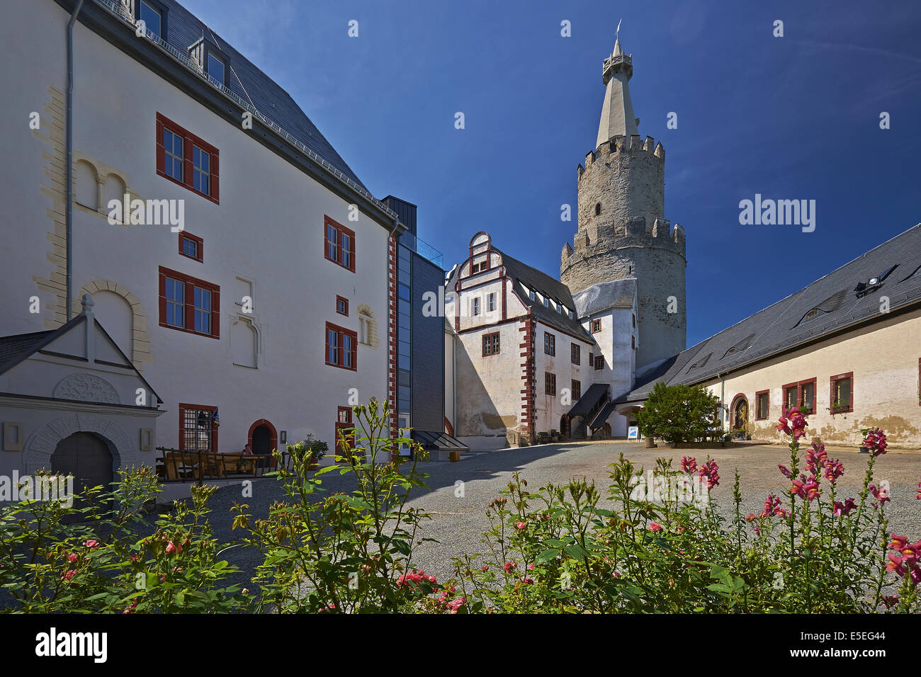 Cortile di Osterburg Weida Leder Gmbh, Germania Foto Stock